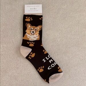 Primitives by Kathy I love my corgi socks